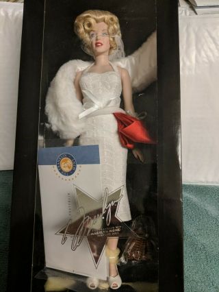 Franklin Marilyn Monroe Vinyl Doll Walk Of Fame Red Sash Rare Nrfb