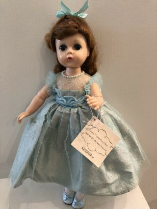 Vintage 1950s Madame Alexander 11.  5” Tall Lissy Doll Redhead In Party Dress