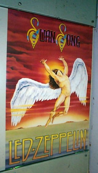 Led Zeppelin Swan Song Vintage 1986 Poster Last One