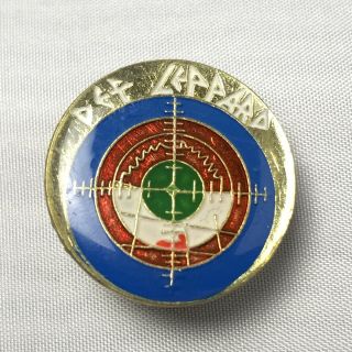 Def Leppard Band 1980s Pyromania Tour Lapel Hat Pin Vintage Enamel Pinback Rare