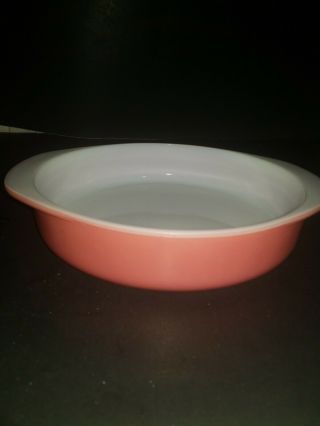Vtg Pyrex Glass Flamingo 8” Pink Round Cake Pan / Casserole Dish 221