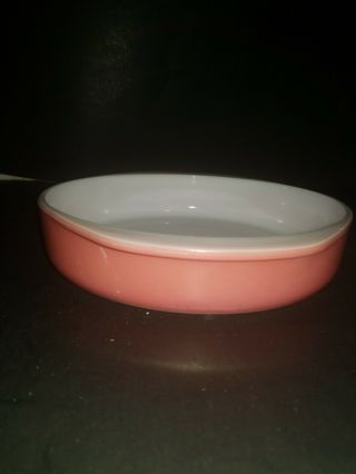 Vtg Pyrex Glass Flamingo 8” Pink Round Cake Pan / Casserole Dish 221 3