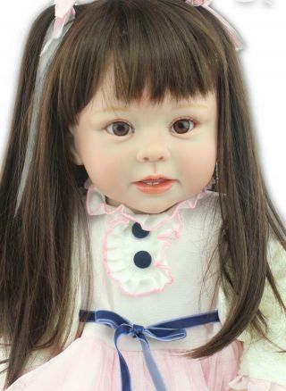Handcrafted Reborn Toddler Dolls 28 Inch Pretty Reborn Baby Dolls Adorable Girls