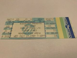 Rare Order Concert Ticket 7/19/1989 Jersey Meadowlands