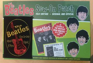 The Beatles 1963 Fan Club Patch Limited Rare And Collectable.  Pristine