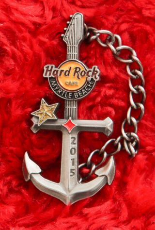 Hard Rock Cafe Pin Myrtle Beach 3d Anchor Chain Hat Lapel Logo Boat Ship Star