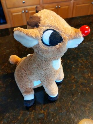 Gemmy Singing Rudolph The Red Nose Reindeer Christmas Plush Toy Vintage 3