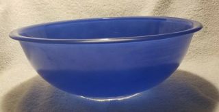 Rare Vintage Pyrex 326 Mixing Bowl Navy/cobalt Blue Clear Bottom 4l Nesting Usa