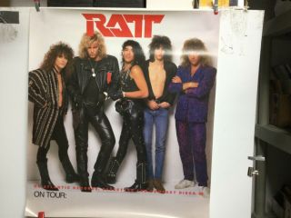 Ratt On Tour Promotional Poster From 1986.  24” X 27”