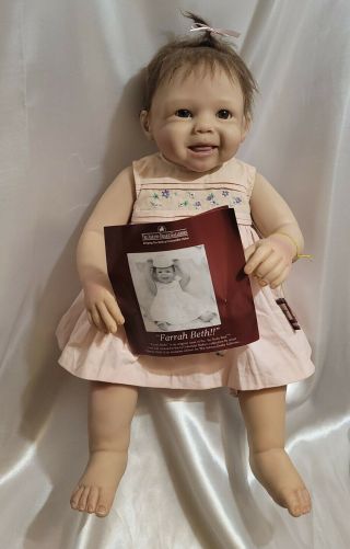 Farrah Beth " So Truly Real " Vinyl Baby Doll By The Ashton Drake Co W/baby Scent