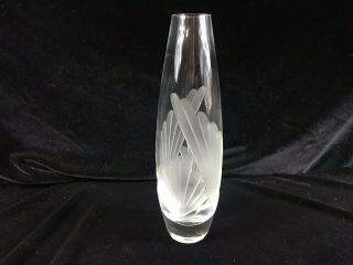 Lenox Crystal Bud Vase,  Fanlight Pattern,  8” Tall