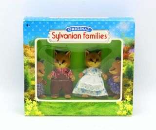 Sylvanian Families / Calico Critters Renard Fox Family - Boxed - Rare
