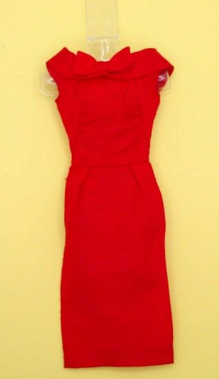 Vintage Barbie Pak Silk Sheath Red Dress