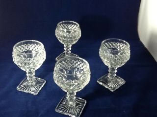 Set Of 4 Vintage Westmoreland Glass Water Goblets