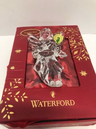 Waterford Crystal 2016 Annual Angel Christmas Ornament W/box