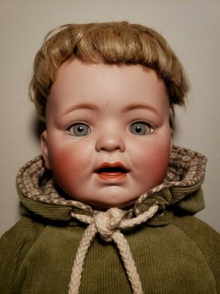 Antique 21” George Borgfeldt G.  B.  German Bisque Doll Open Mouth Fully Clothed 2