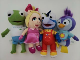 Disney Muppet Babies Plush Set Of 4 Kermit,  Miss Piggy,  Gonzo,  Summer