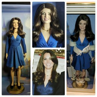 L.  E.  Franklin Kate Middleton Royal Engagement Vinyl Portrait Doll B11g664