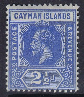 Cayman Islands 1912 - 20 Sg44a 2½d Deep Bright Blue Unmounted