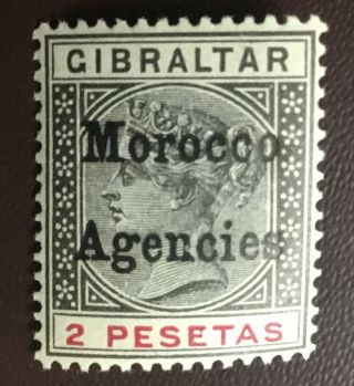 Morocco Agencies 1899 2p Black & Carmine Sg16 Mh