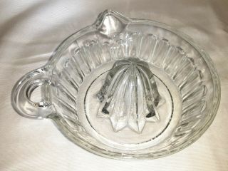 Vintage Large Glass Citrus Juicer With Handle And Spout 6 