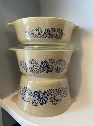 Pyrex Homestead Casserole Dishes 471 472 473