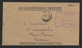 Rhodesia,  Forces Mail,  Rhodesian Air Force Cachet In Purple