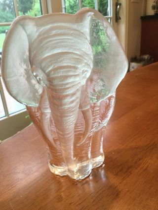 Mats Jonasson Elephant Sweden Full Lead Crystal 6” Tall Signed Numbered 3139