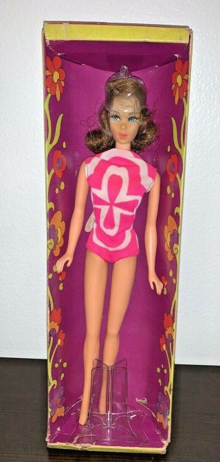 Vintage 1968 Twist N Turn Barbie Doll Lt Brown Hair 1160