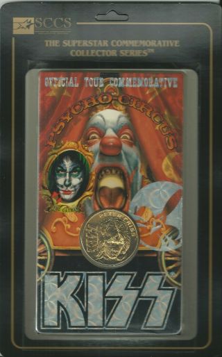 Kiss Psycho Circus Xmas 24k Gp Peter,  Small Gene Tour N/s 2 Coins