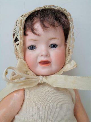 1800s Antique Kley & Hahn 554 German Bisque Character Baby Doll K&h Open Mouth