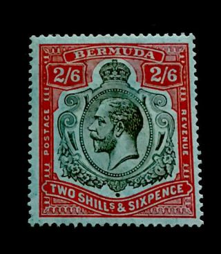 Bermuda Sg89 2/6 George V 1918 M/mint Cv £60