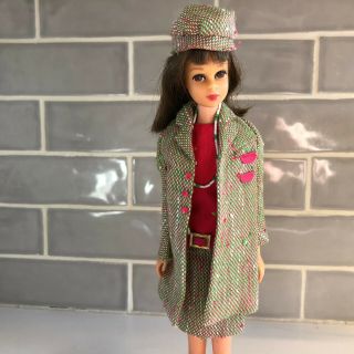 Rare 1967 Tweed Somes 1286 Vintage Barbie Francie Outfit