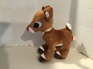 Plush 10 " Light Up Music Rudolph The Red - Nosed Reindeer 50 Years Still Glowing