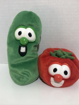 Gund Veggie Tales Bob Tomato And Larry Bean Plush Stuffed Animal Toy