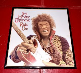 Broken Hipster Jimi Hendrix Psych 60’s Glass Framed 12” Lp Album Flat Poster