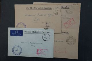 Sarawak 4 X Official Covers 1960 