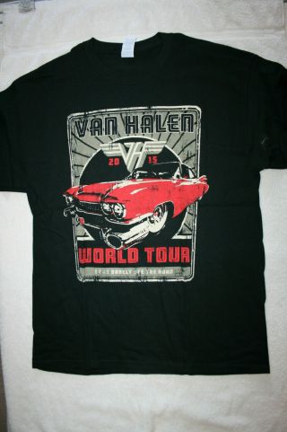 2015 Van Halen Wolrd Tour T - Shirt Concert T - Shirt Van Halen Shirt Sz M