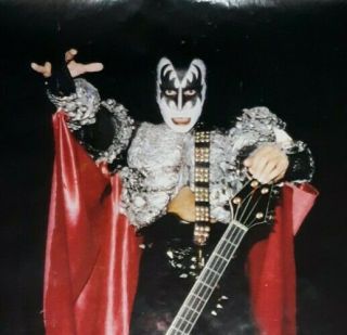 Kiss 22x34 Gene Simmons Dynasty Solo Poster Prototype Axe With Blood