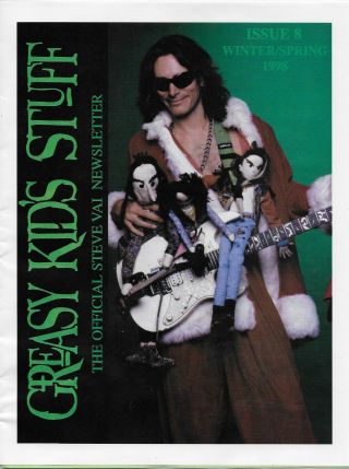Steve Vai Greasy Kids Stuff Rare 1998 Fan Club Newsletter Winter Spring Issue 8