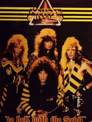 Vintage Stryper To Hell With The Devil 1987 34x23 Christian Metal