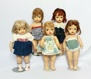 5 Vintage 1950’s 16 " Terri Lee Dolls 1950 