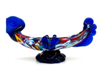 Mid 20th Century Murano Art Glass Multi Coloured Millefiori Murrine Wide Bowl