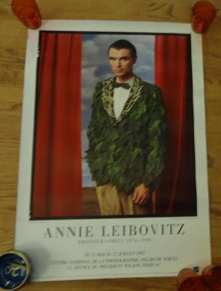 Vintage David Byrne Annie Leibovitz Promotional Poster 23 X 35