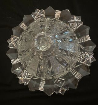 Vintage Clear Pressed Glass Covered Butter Cheese/dish Plate & Dome Lid