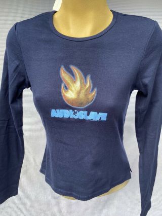 L Audioslave Self Titled Album Girly Blue Longsleeve T - Shirt Large