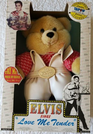 Elvis Teddy Bear Sings " Love Me Tender " Soundtrack Legends Nib