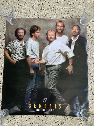 Genesis Vintage Invisible Tour Poster 1986 Classic Rock