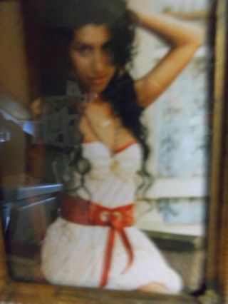 Amy Winehouse Sexy Photo In Vintage Frame With Patina