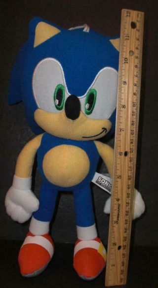 Sonic The Hedgehog Large 12 " Plush Stuffed Toy Authentic Sega (l@@k)